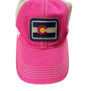 Legacy Pink Trucker Hat with Colorado Flag Patch